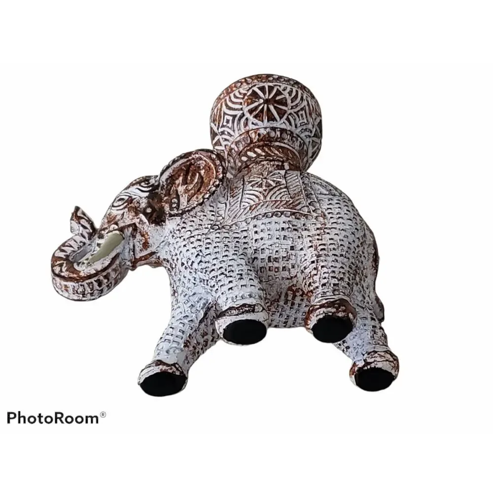 Unique Elephant Wood Tea Light Holder
